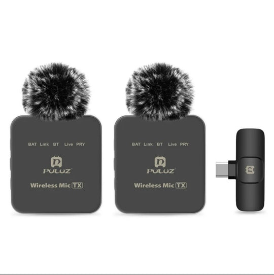 PULUZ Wireless Lavalier Microphone for Mobile – Dual Type-C