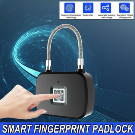 Fingerprint Security Padlock – Smart, Keyless, Anti‑Theft Design