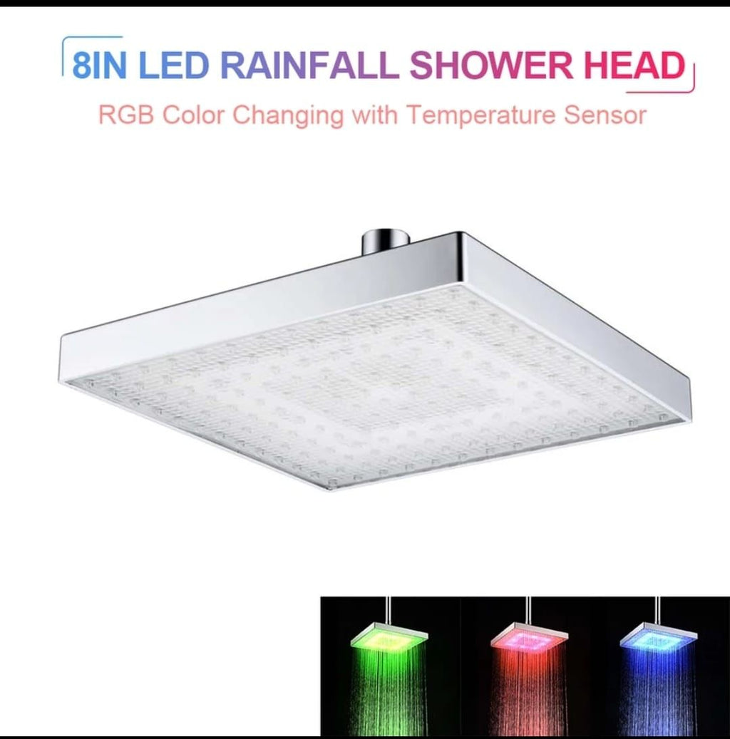 LED Colour-Changing Shower Head – Temperature-Sensitive Light Display