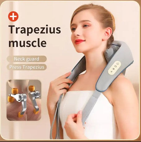 Neck, Shoulder & Back Massager – Shiatsu Kneading with Heat