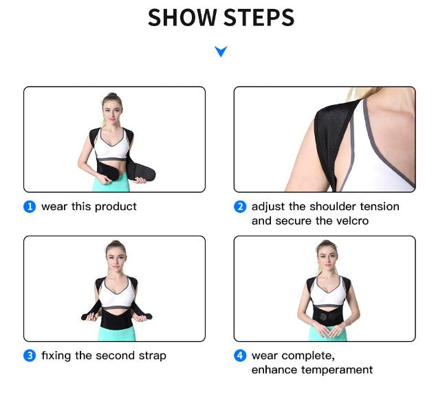 Anti-Hunchback Posture Corrector Strap – Back & Spine Alignment Support