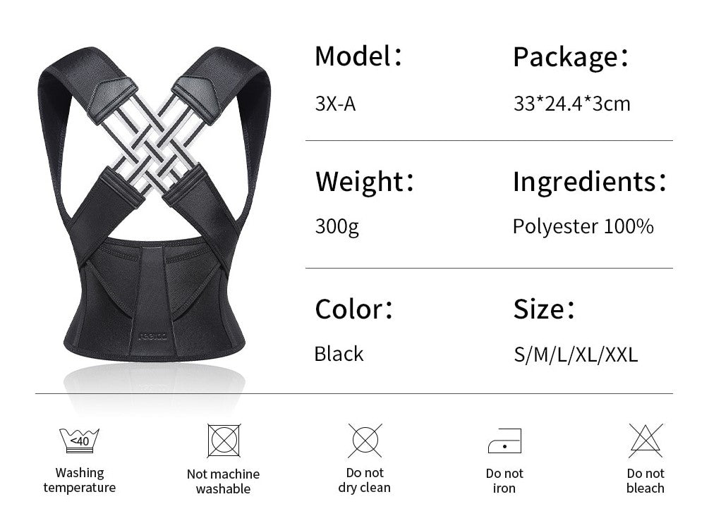 Anti-Hunchback Posture Corrector Strap – Back & Spine Alignment Support