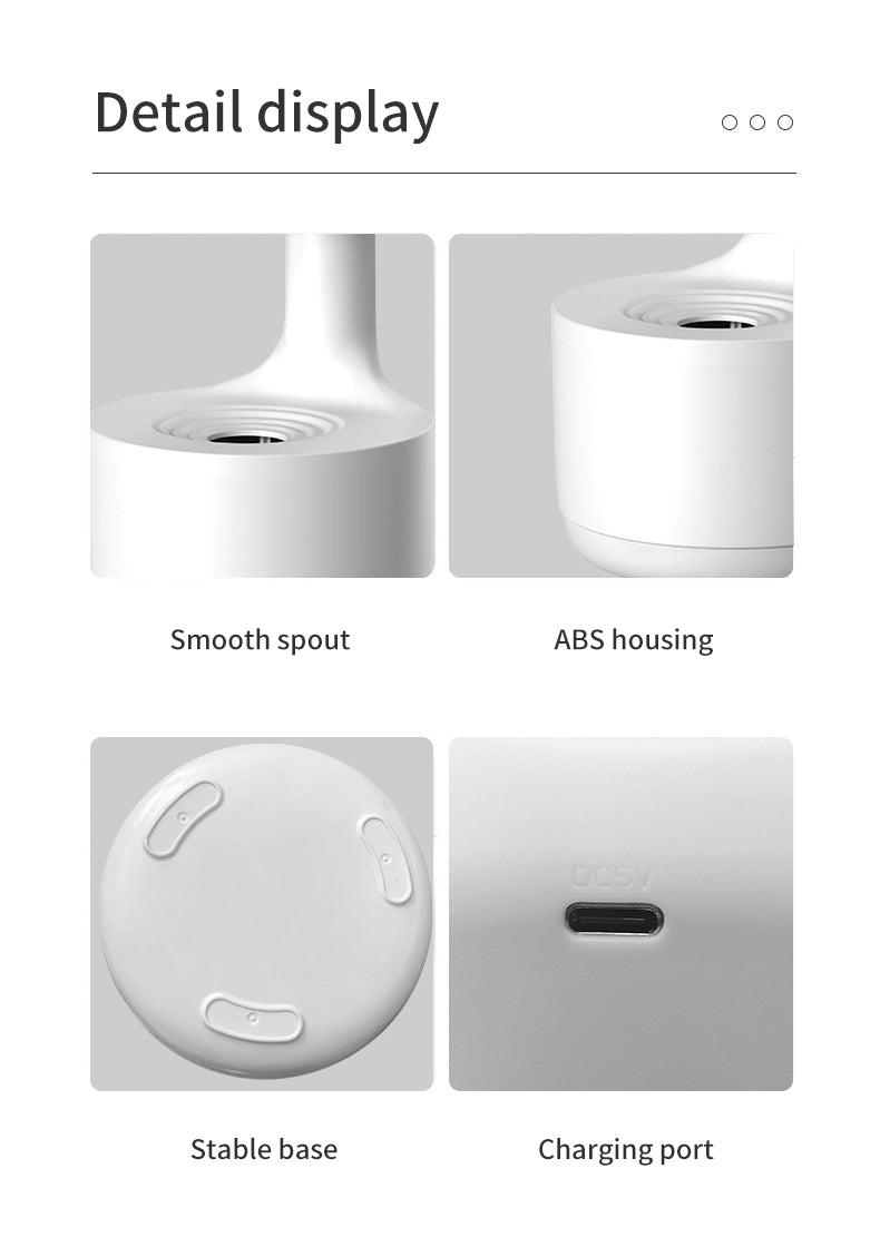 Anti-Gravity Water Drop Humidifier with LED Clock Display
