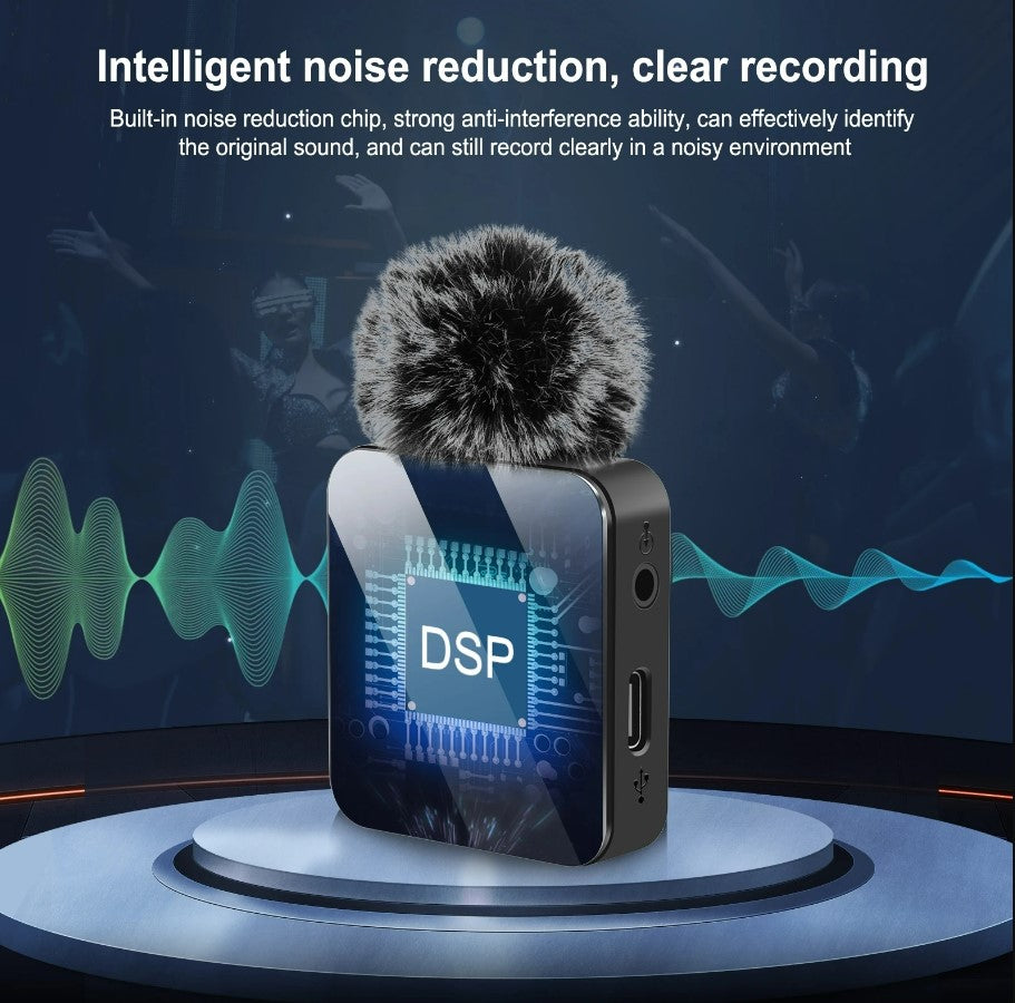 PULUZ Wireless Lavalier Microphone for Mobile – Dual Type-C