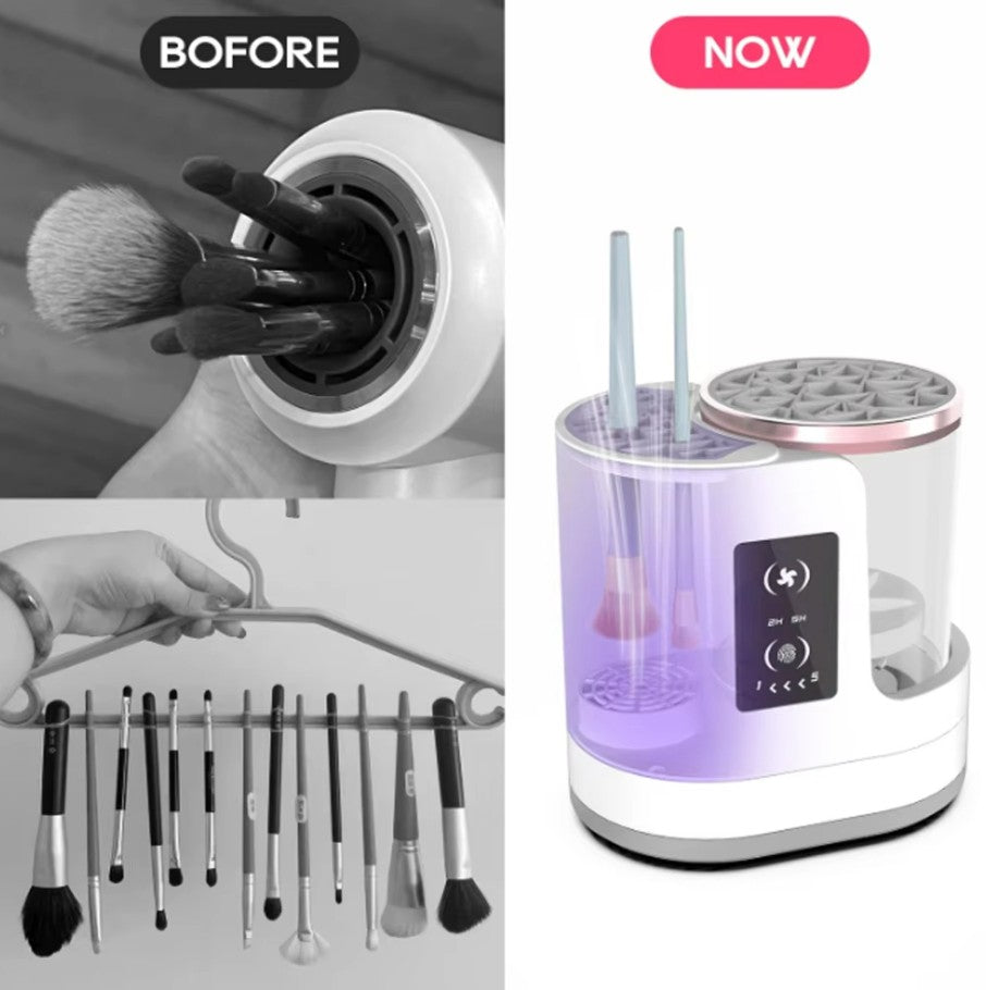 OctHope 3‑in‑1 Electric Makeup Brush Cleaner – Wash, Dry & Store