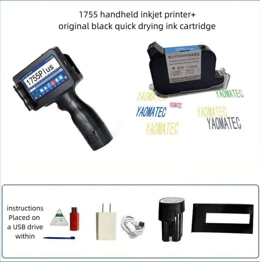 Yaomatec 1755 Intelligent Handheld Inkjet Printer – Portable High‑Resolution Printing