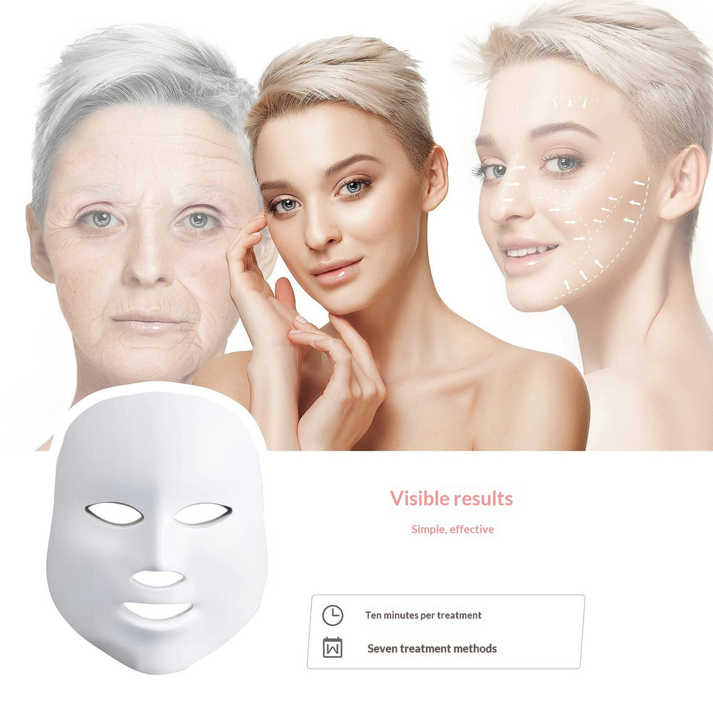 7‑Color LED Light Therapy Mask – Photon Rejuvenation, Wrinkle Reduction & Skin Brightening