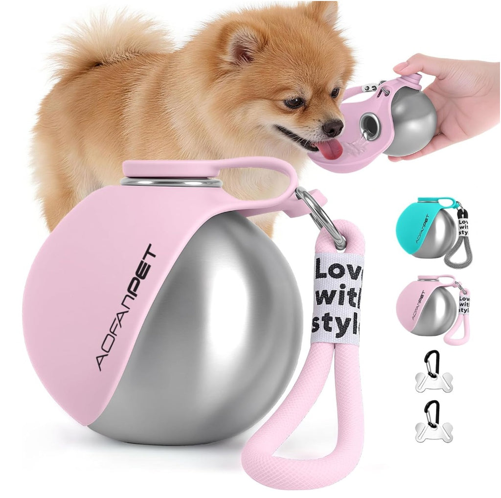 Creative Portable Outdoor Pet Stainless Steel Water Cup / Dog Water Bottle