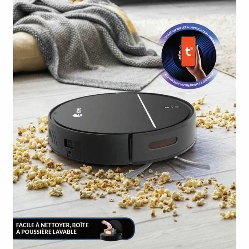 Fagor FGR200 robot vacuum cleaning tile floor in modern South African home living room