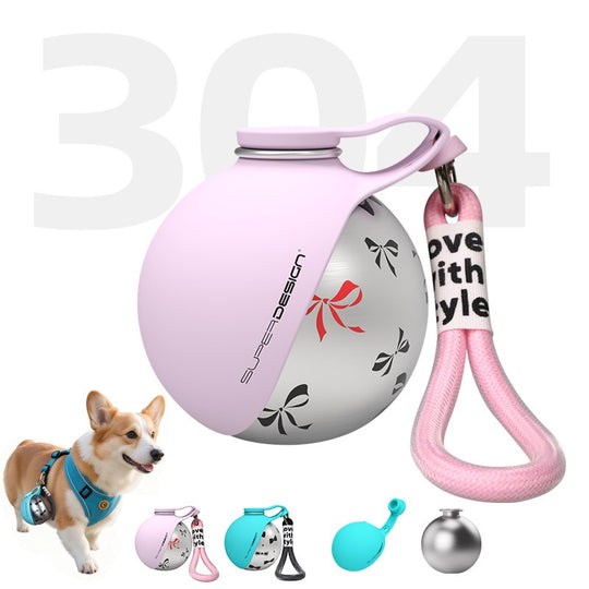 Creative Portable Outdoor Pet Stainless Steel Water Cup / Dog Water Bottle